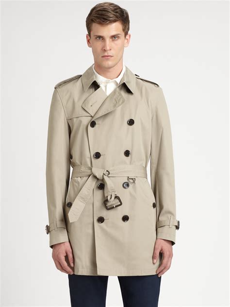 burberry double breasted coat men|burberry men military coats.